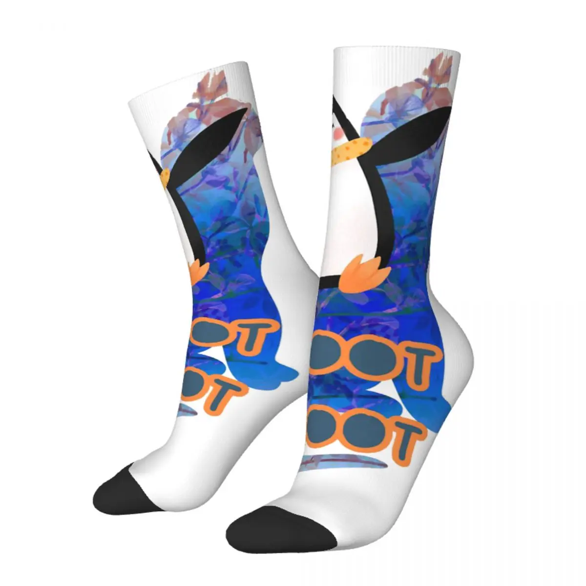 Веселые забавные Мужские Носки Happy Noot в стиле ретро Harajuku, забавные носки в стиле хип-хоп с анимацией пингвина, новинка, повседневные сумасшедшие носки с принтом в подарок