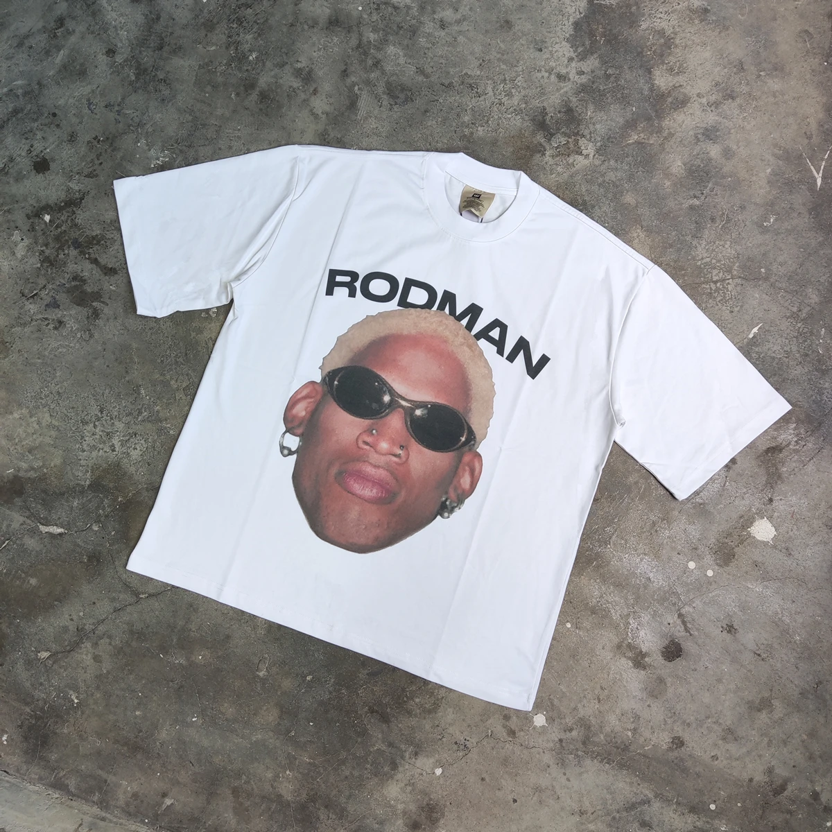 Футболка Yao888 мужская оверсайз винтажная тенниска из 100% хлопка с коротким рукавом