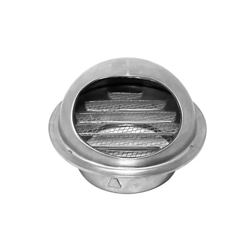 

100mm/150mm Air vent grille Extractor Nosed External Part Round Bull Silver Stainless Steel Wall Vent Outlet Useful Hot New