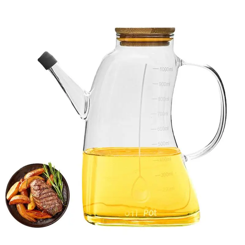

Glass Oil Dispenser Liquid Condiment Container For Olive Oil Sunflower Vinegar Soy Sauce Cooking Wine Reusable Olive Oil Bottle