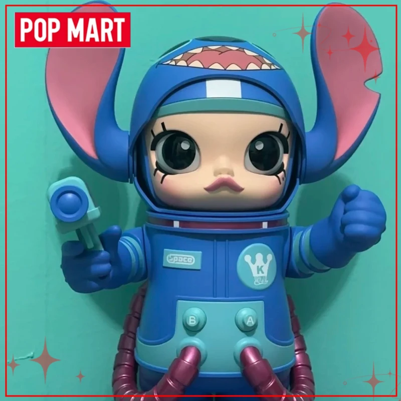 Фото Оригинальная кукла POP MART MEGA SPACE MOLLY 400% Stitch, уникальная, для детей, большие куклы-компаньоны №2
