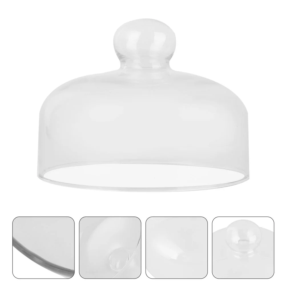 

Cover Domecakedessert Display Cloche Protector Lid Clear Plate Screen Cheese Serving Bell Covers Cupcake Dish Snack Stand Tent