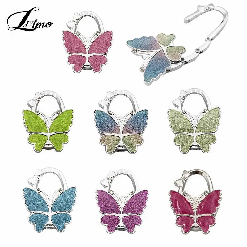 

Folding Butterfly Bag Hanger Portable Table Handbag Hook For Women Handbag Purse Holder Organizer Decoration Christmas Gifts