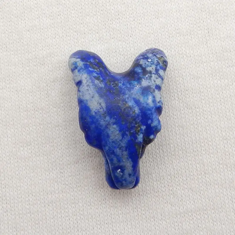 New Design Natural Stone Lapis Lazuli Handcarve Wolf Head Pendant Bead,27x18x10mm,5g Fashion Jewelry Necklace Accessories