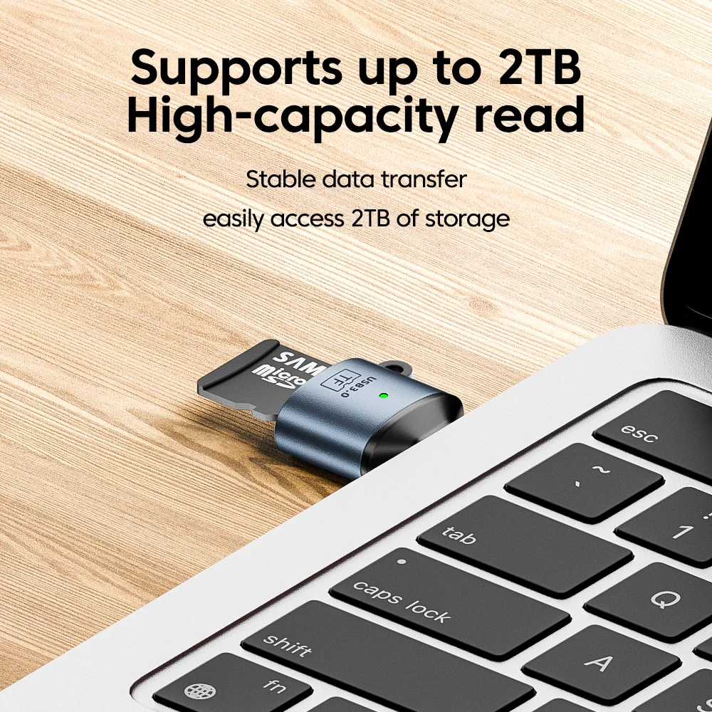 Фото USB-адаптер для чтения карт TF (microSD) для iPhone, USB 3.0, USB-C/Type-C, OTG-адаптер для карт памяти TF для Samsung/Xiaomi/планшетов №3