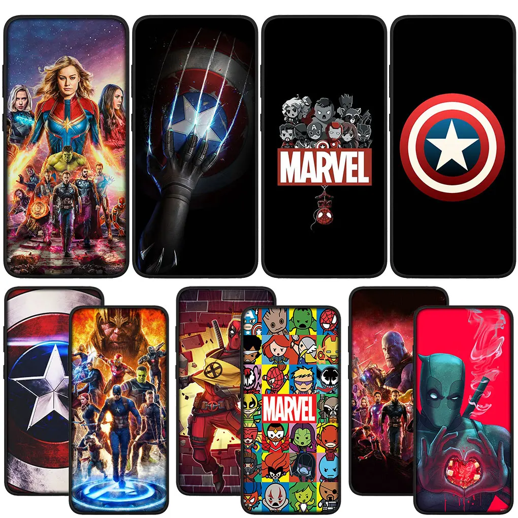 Чехол с капитаном Америка Marvel Дэдпул Мстители для Xiaomi Redmi Note 13 8 7 12 Pro A3 13C 12C 8A 7A 8T A3X