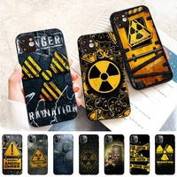 yinuoda danger radiation phone case for iphone 11 12 13 mini pro max 8 7 6 6s plus x 5 s se 2020 xr xs 10 case