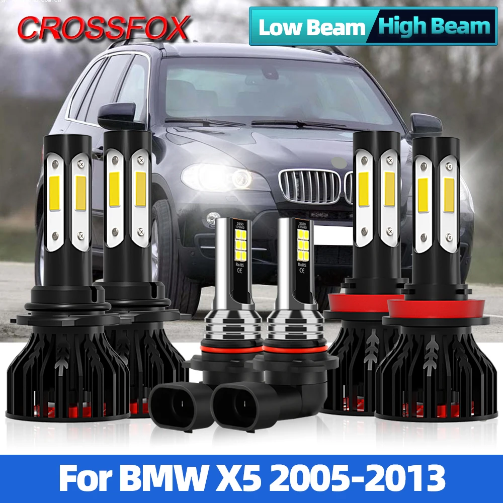 

H1 H7 Canbus Led Car Headlight Bulbs H11 Fog Lights 12000LM 90W High Low Beam For BMW X5 2005-2007 2008 2009 2010 2011 2012 2013