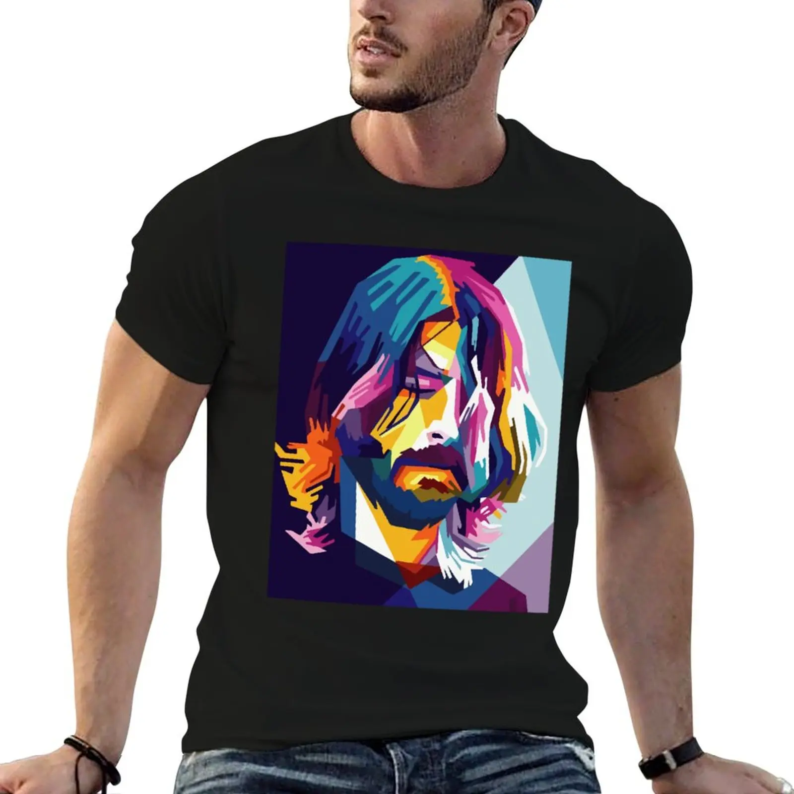 Фото Футболка DAVE GROHL, мужские футболки, футболки с графическим рисунком, дизайнерские мужские футболки, футболка из 100% хлопка №1