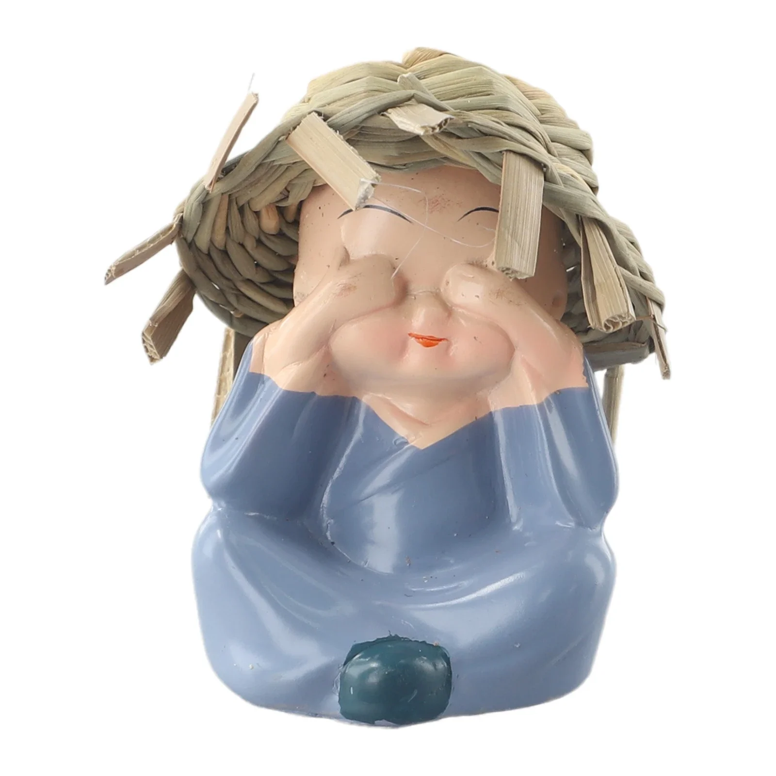 4 шт. милые скульптуры монахов кукла шаолин с соломенной шляпой статуя Будды из