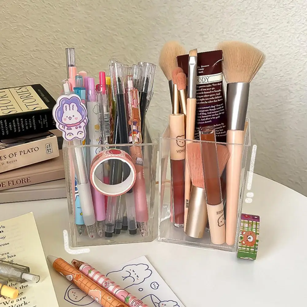 Компактная акриловая прозрачная коробка для кистей макияжа товары дома | Ящики и
