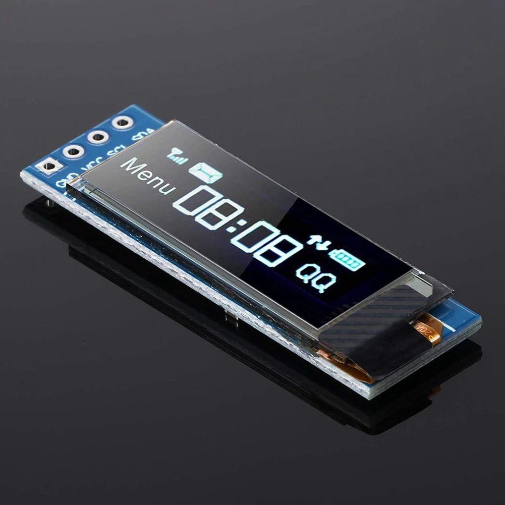 Модуль дисплея I2C 0 91 дюйма 2 шт. модуль SSD1306 OLED синий драйвер OLED-экрана постоянный