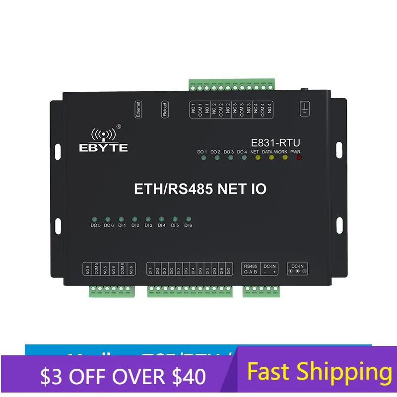 RS485 Ethernet Digital  12 Channel Network Quantity Relay IO controller Modbus TCP RTU Wireless Transceiver Modem