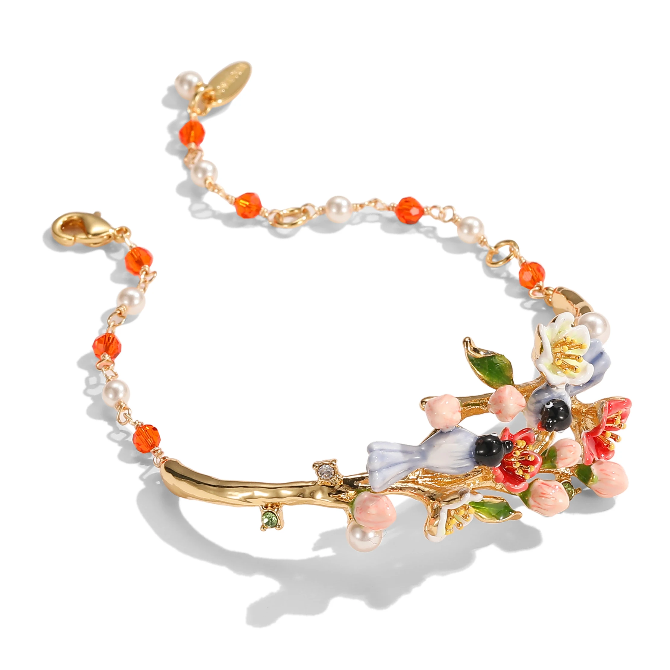 Новый оригинальный дизайн эмалированный двухцветный цветочный розовый бутон