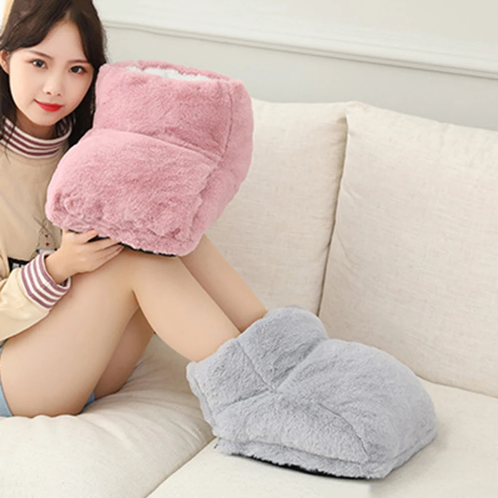 

Warm Slippers Power Saving Electric High Top Feet Heater Cushion USB Rechargeable Comfortable for Winter Home Office Supplies