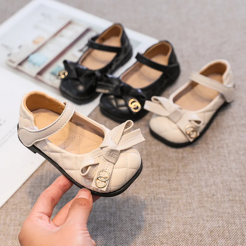 

Children's Shoes Spring/autumn 2022 New Korean Version of Children and Girls Square Bow Single Shoe Princess Shoes