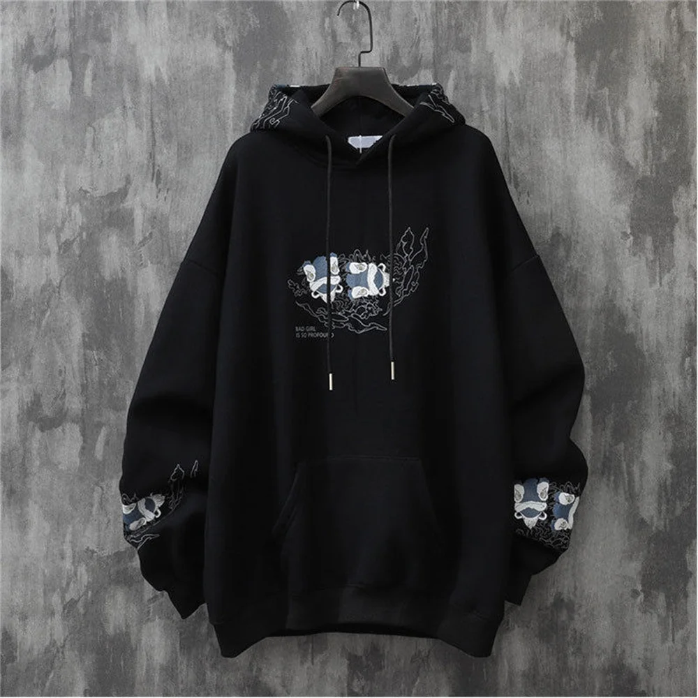 Толстовка Мужская/женская с забавным принтом повседневный Свободный свитшот в