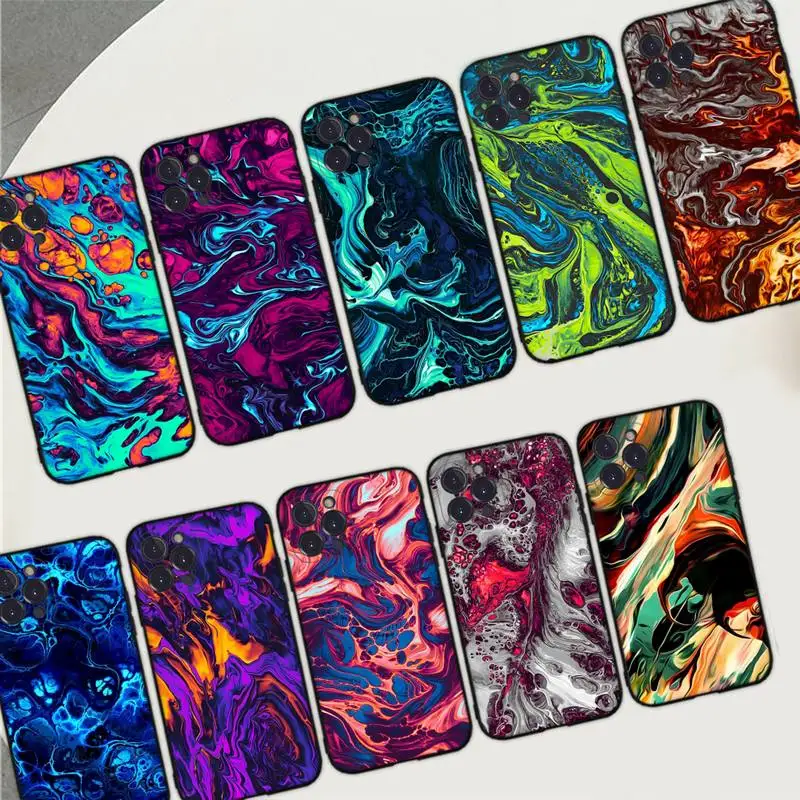 

Abstract Venom Liquid Phone Case For iPhone 14 11 12 13 Mini Pro Max 8 7 6 6S Plus X SE 2020 XR XS Funda Case