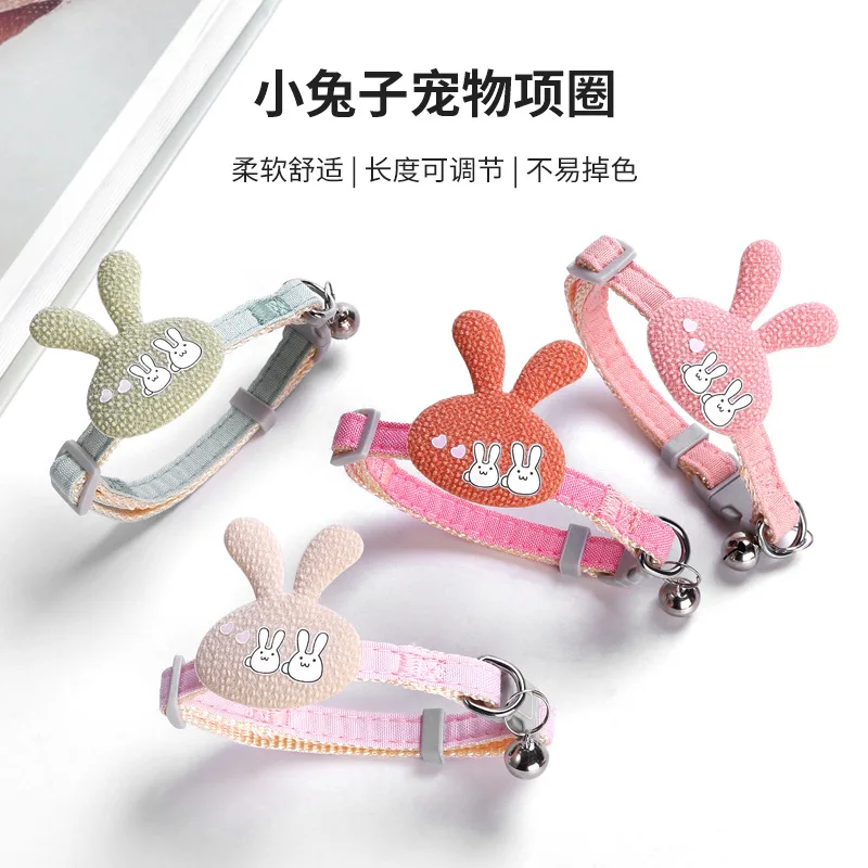 

New Cat Collar Cartoon Cute Rabbit Pet Small Dog Neck Cover Necklace