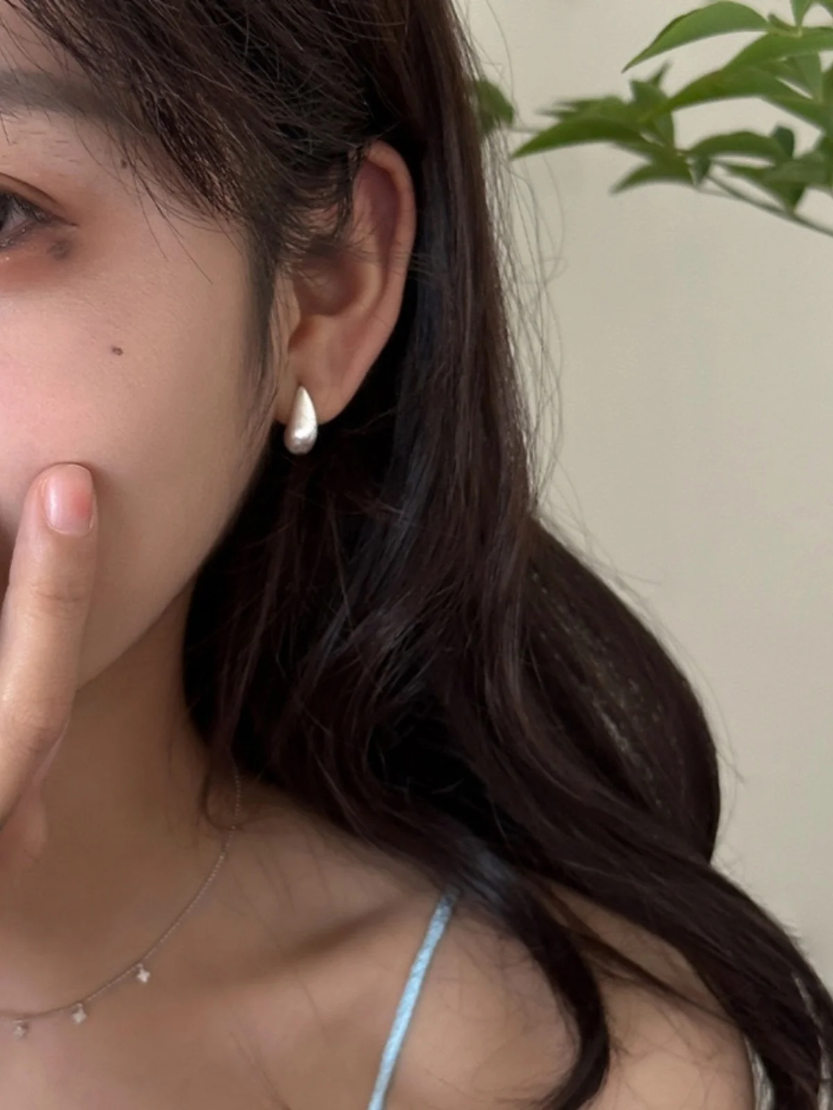 Женские серьги-капли из чистого серебра S999 простые и универсальные маленькие