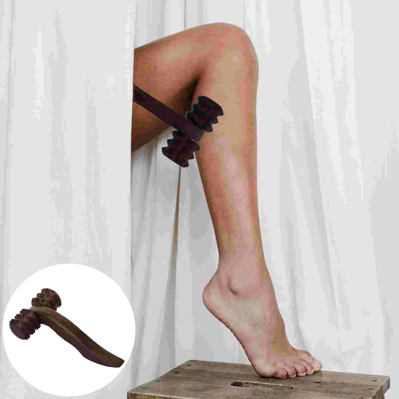 Handheld Wooden Leg Massager Wooden Leg Roller Massager Muscle Relaxing Tool