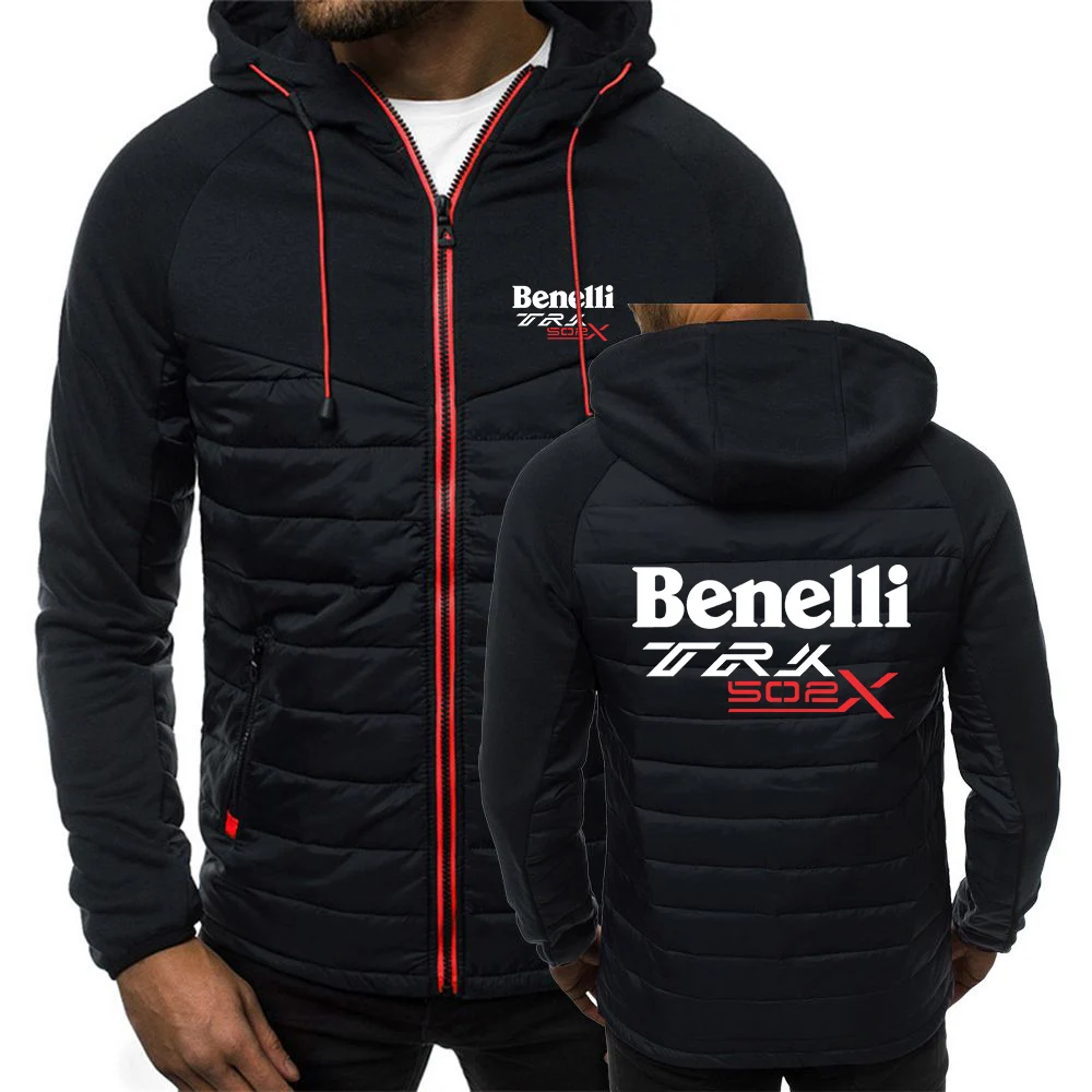

Benelli TRK 502X 2022 New Hoodies fashion Print Hooded Jacket Zipper Fashion Warm Fleece Padded Men Popular Long sleeve Coats