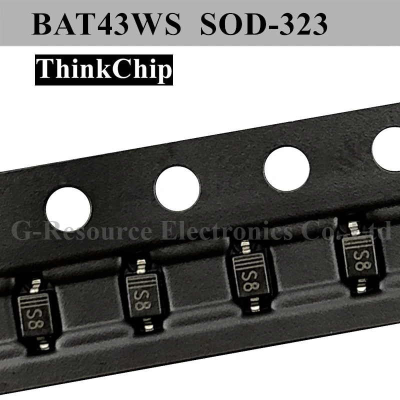 

(100pcs) BAT43WS SOD-323 0805 SMD Schottky Diode BAT43 SOD323 (Marking S8)