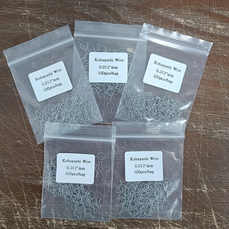 

100pcs/Bag Stainless Steel Dental Orthodontic Kobayashi Wire Arcwhire Orthodontic Metal Ligature Tie Orthodontic Bracket Wire
