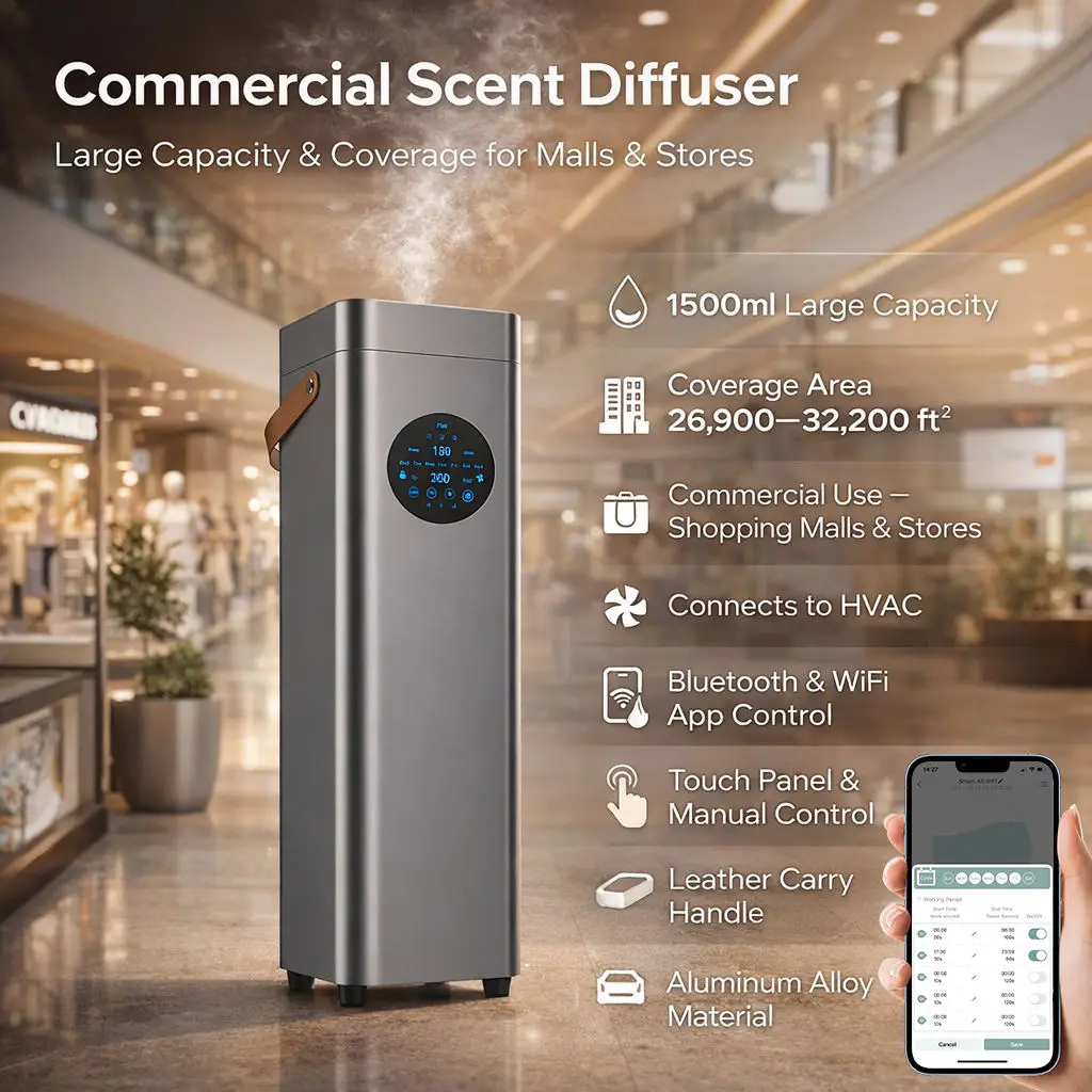 Фото NAMSTE Новый Умный Аромадиффузор для Дома с Wi-Fi и Bluetooth, Аппарат для Ароматерапии, Освежитель Воздуха, 1500 мл, Диффузор для Эфирных Масел №2
