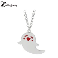 genshin impact necklace charm accessories cute cartoon ghost necklace pendant hu tao cosplay jewelry necklace women men party