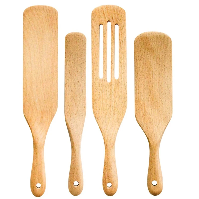 

Кухонные инструменты Spurtles, кухонная утварь, деревянные ложки Moliy для приготовления пищи, лопатка, набор кухонной утвари