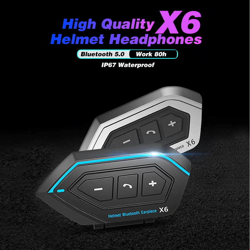 

Bluetooth-гарнитура для мотоциклетного шлема с поддержкой Bluetooth 5,0