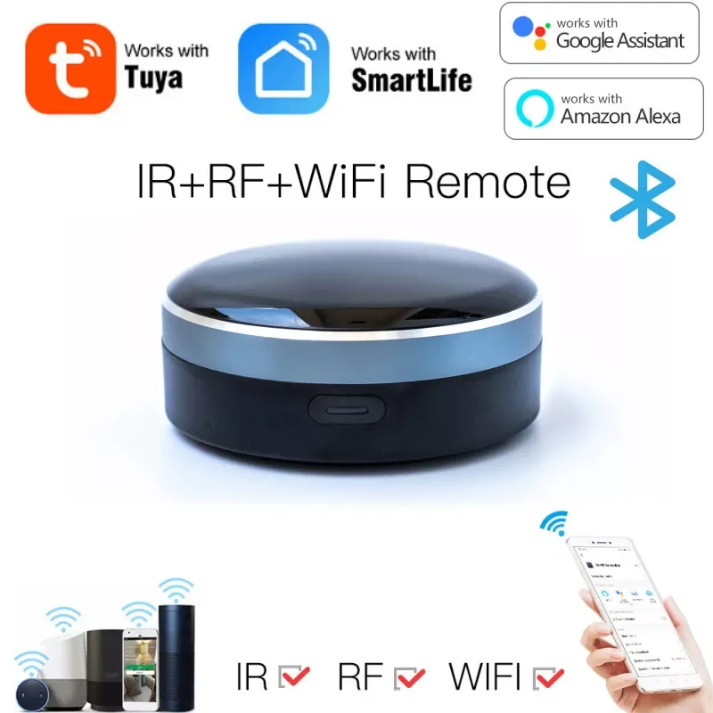 

Smart Life WiFi+Bluetooth Radio Frequency RF433 Infrared Remote Remote Controller Work With Alexa Home