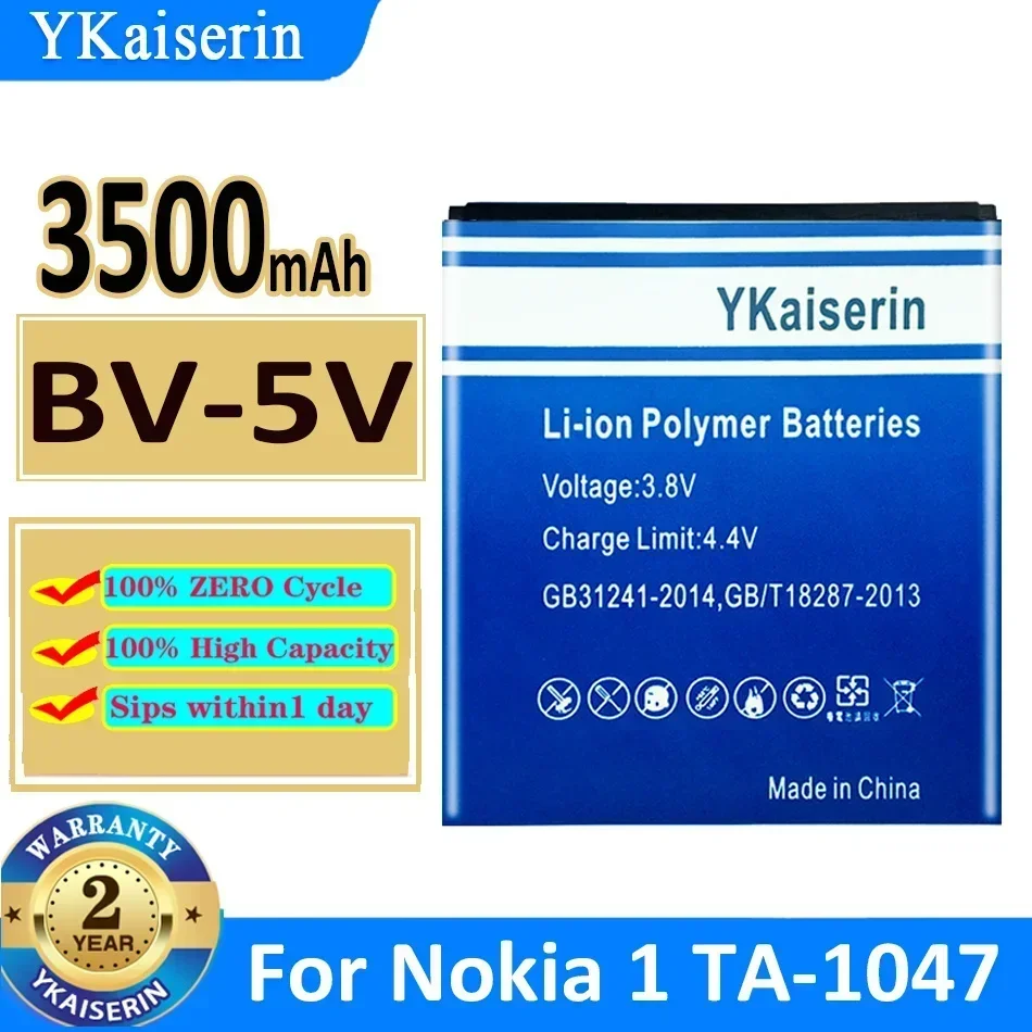 Аккумулятор YKaiserin BV-5V 3500 мАч для Nokia 1 TA-1047 Bateria + Track NO