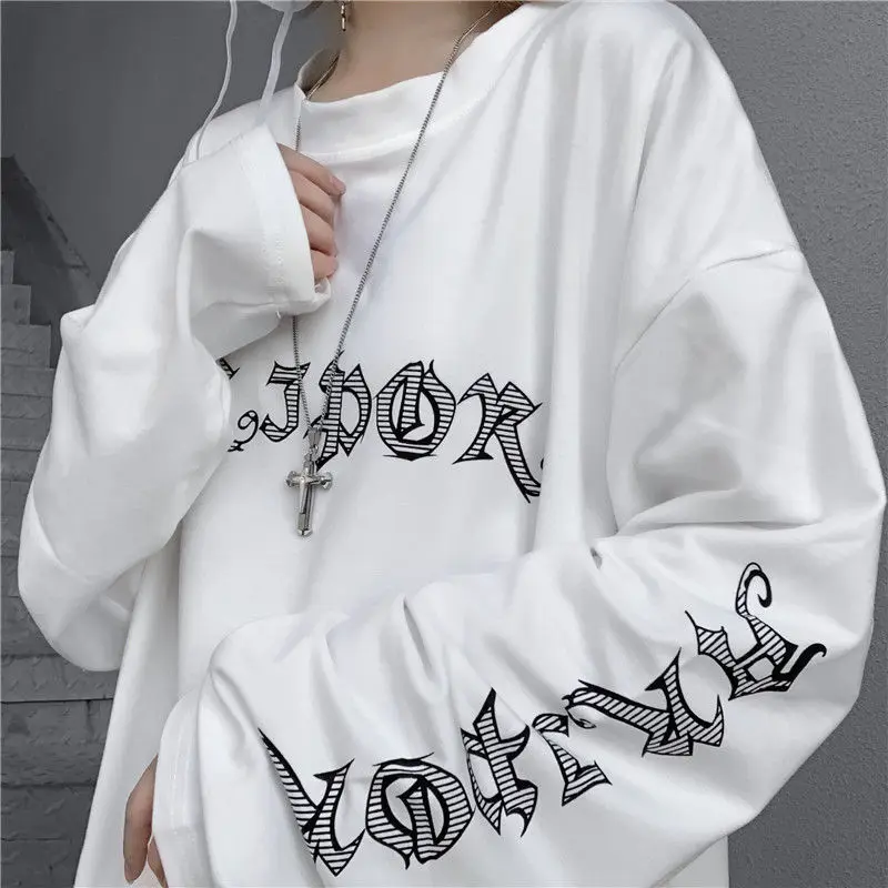 Long Sleeve Horror Manga T Shirt for Men Women Harajuku Fairy Grunge Tshirt Graphic Tee Korean Clothes Junji Ito Clothing Tops | Женская