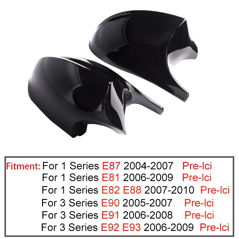 Черные глянцевые колпачки для зеркала заднего вида из АБС-пластика BMW 3 серии E90 E91