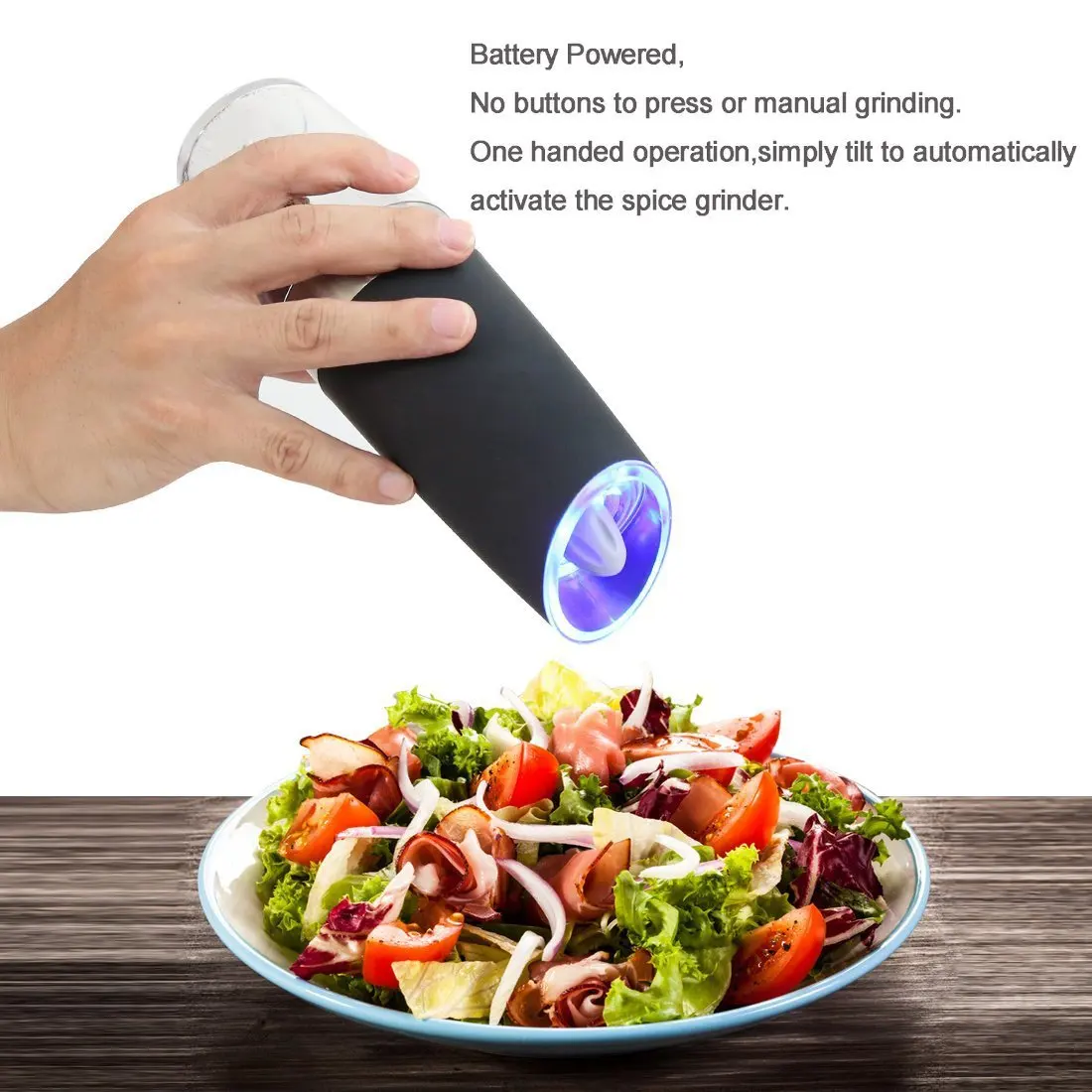 electric salt and pepper grinders automatic spice mill seasoning kitchen tools grinding gadget sets seasoning for cooking bbq free global shipping