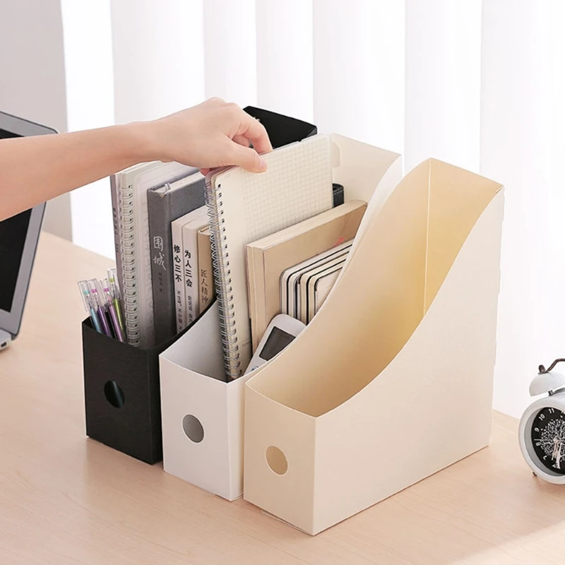 

Office Document File Storage Box Multi-functional Books Pencil Sundries Storage Rack Stationery Box Folding Desktop Organizer