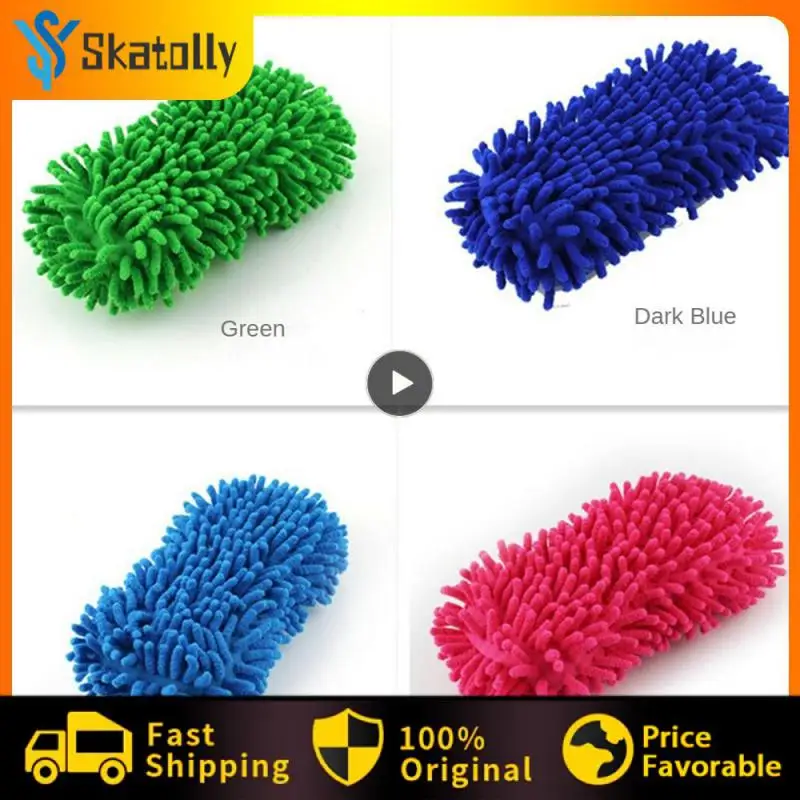 

Microfiber Cleaning Ability Car Cleaning Gloves Water-absorbing Quality Car Clean Gloves Durable Car Washing With Coral Velvet