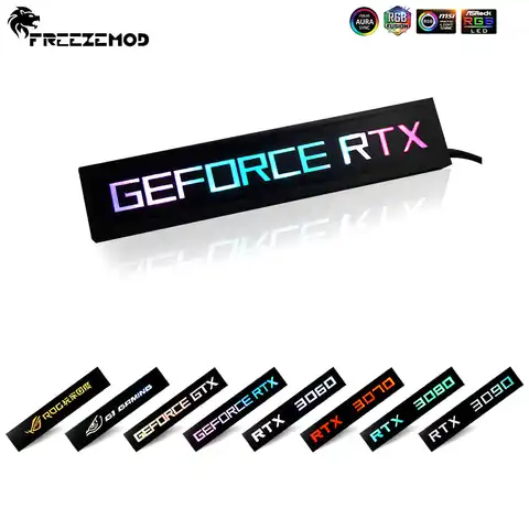 FREEZEMOD ARGB GPU боковая панель RTX3090 3080 3070 3060 GTX ROG MIni светильник Задняя панель для украшения шкафа ПК AURA SYNC