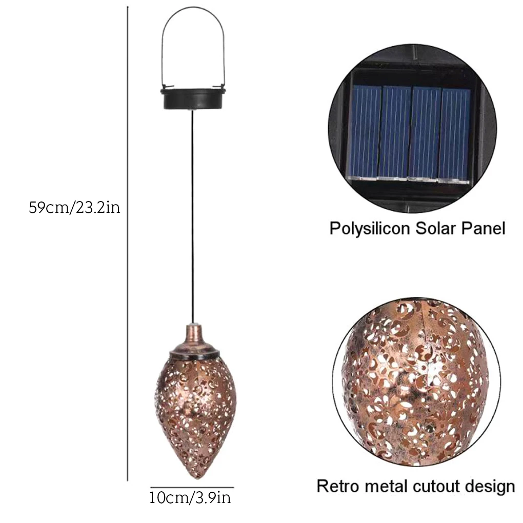 

Outdoor LED Solar Light Hollow Water Drop Projection Light Waterproof Hanging Balcony Garden Decoration Lighting Garden Light