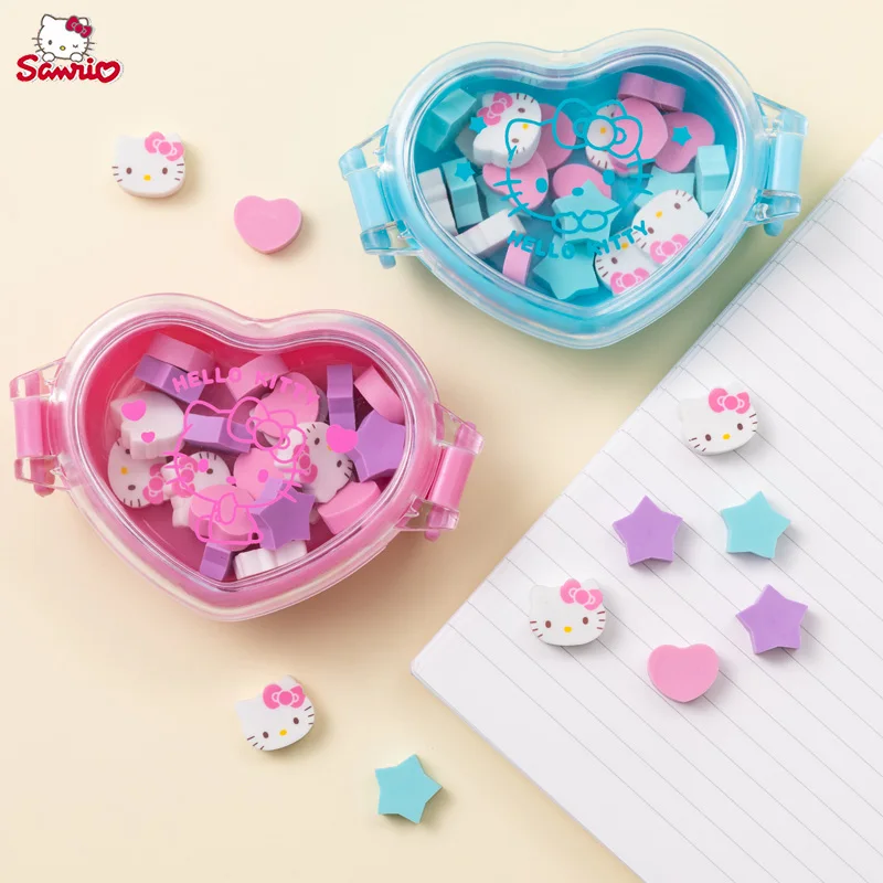 

Kawaii Hello Kitty Stationery Eraser Children's Mini Love Boxed bluey Eraser Clean Cute Gift Prizes for Girls anime accessories