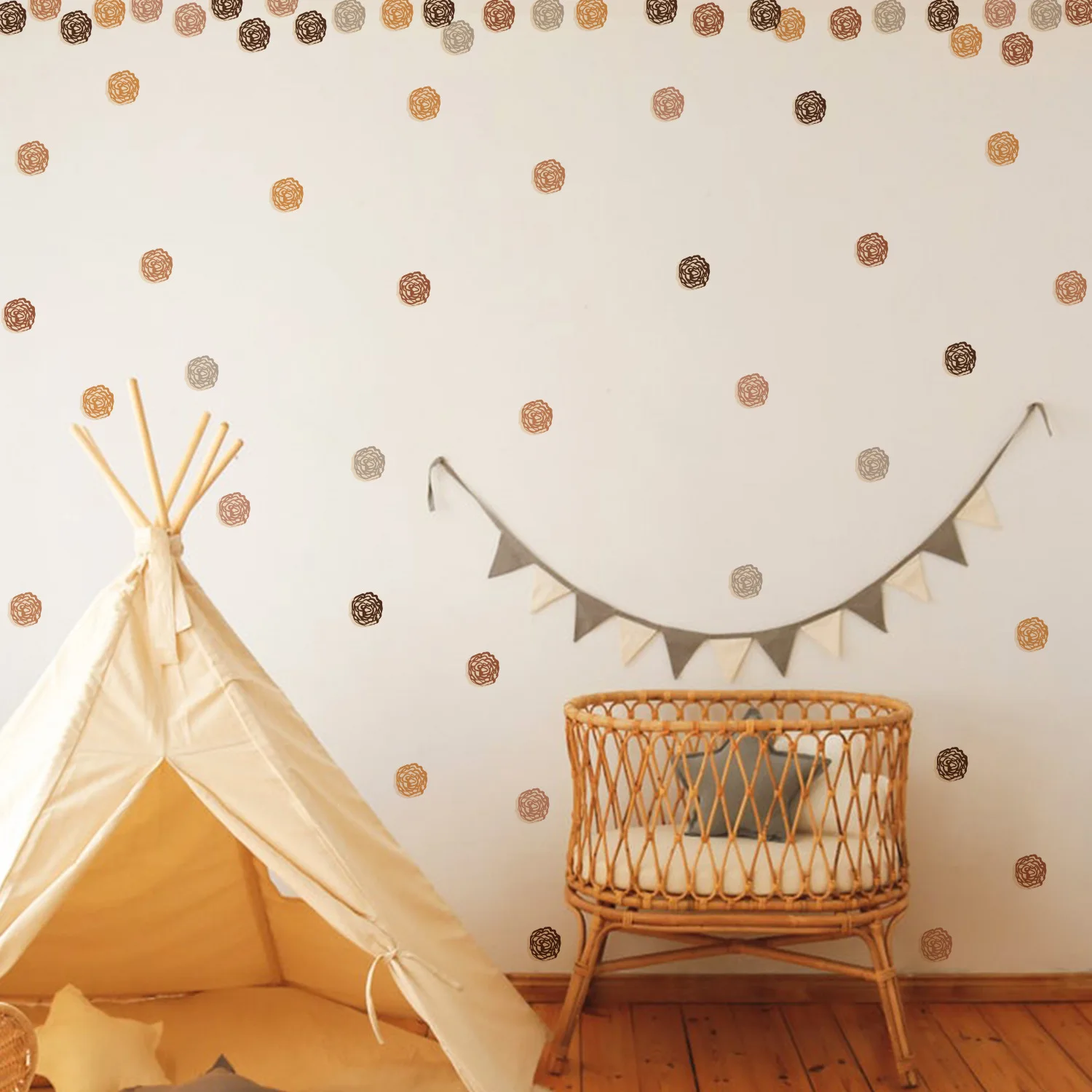 Мультяшные волнистые наклейки для гостиной детской комнаты самоклеящиеся на