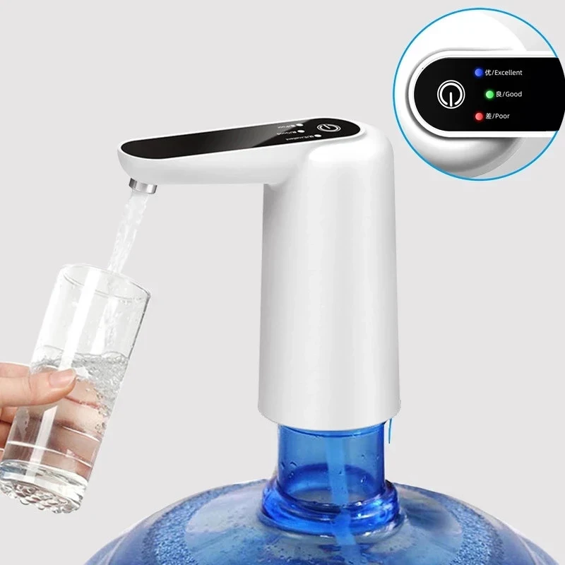 TDS Electric Dispenser Water Test One Key Switch Portable Dispenser Automatic With LED Lamp USB Rechargeable Water Pumps