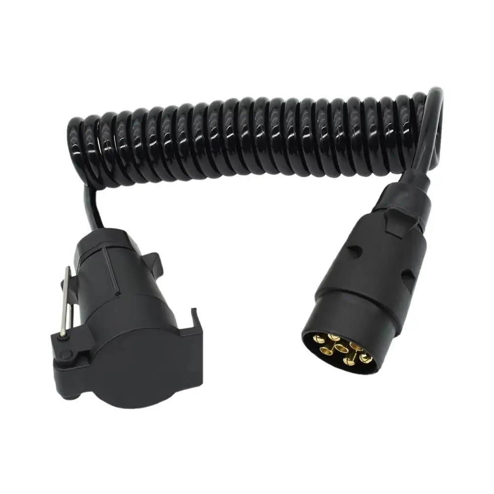 

Кабель-удлинитель 7-контактный Для Фонарей Прицепа, Соединительный Штекер «папа-мама», Спиральный, Растягивающийся