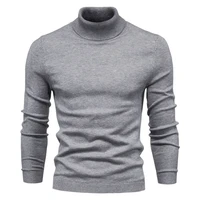 mens turtleneck knitted sweater autumn knitted jumper men fashion casual turtleneck pullover solid color green khaki