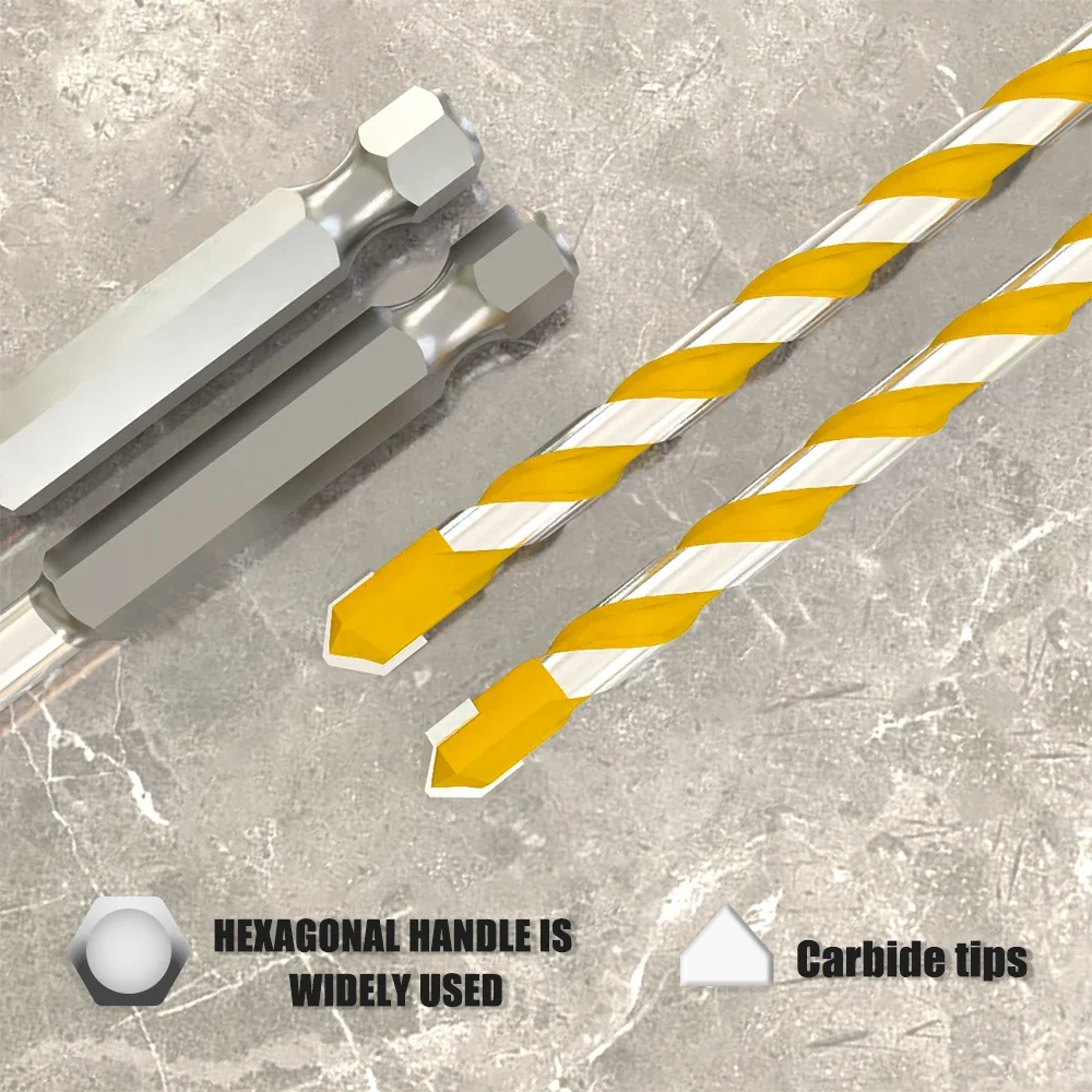 Сверло с шестигранным хвостовиком 160 мм из карбида вольфрама 5/6/8/10/12 для