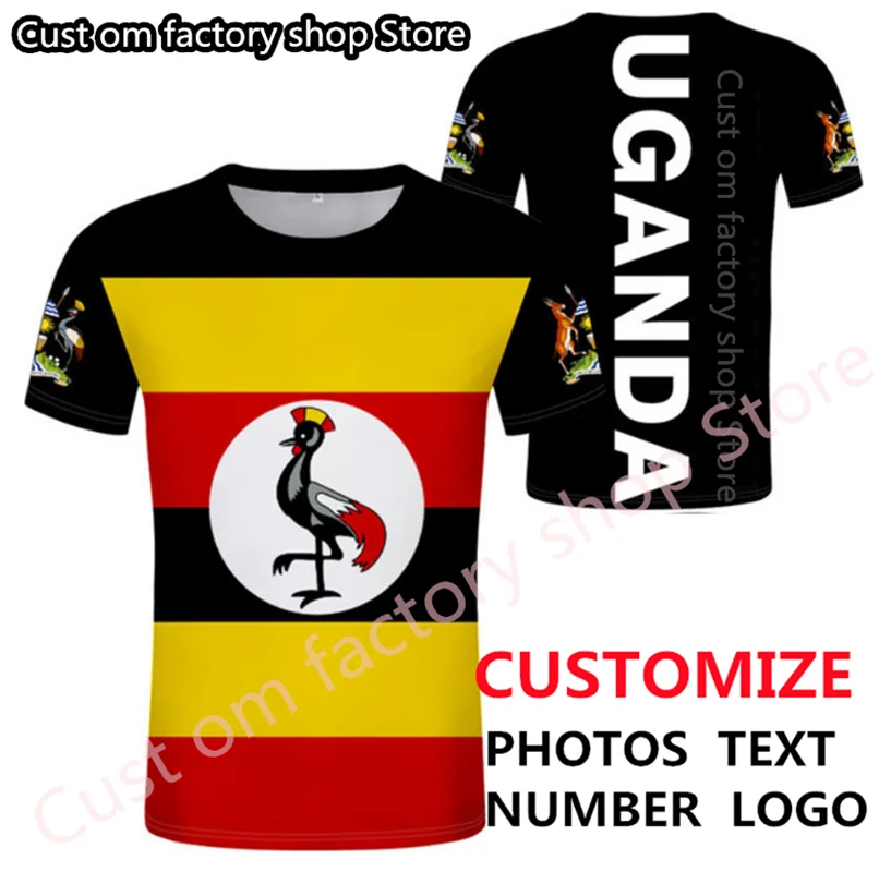 

UGANDA t shirt diy free custom made name number uga T-Shirt nation flag ug ugandan country college photo logo print text clothes