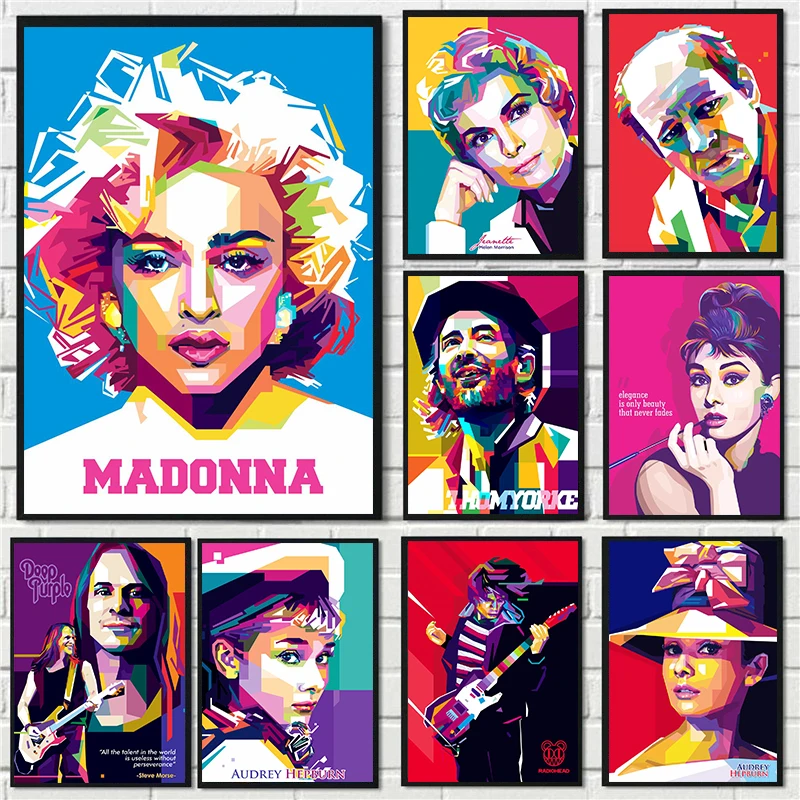 

Красочные легендарные постеры знаменитостей Мэрилин Монро настенные картины из фильмов Холст Картина знаменитости настенные художествен...