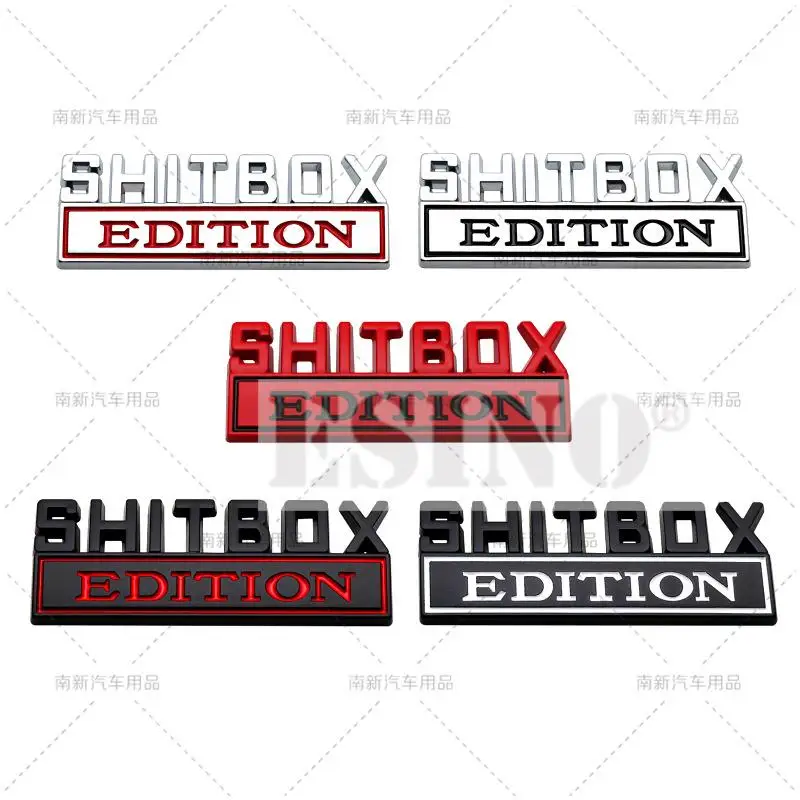 

Автомобильный Стайлинг 3D Sh * tbox Edition металлический хромированный сплав Цинка Клейкая эмблема декоративный значок забавная наклейка автомобильный аксессуар